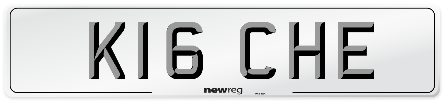 K16 CHE Number Plate from New Reg